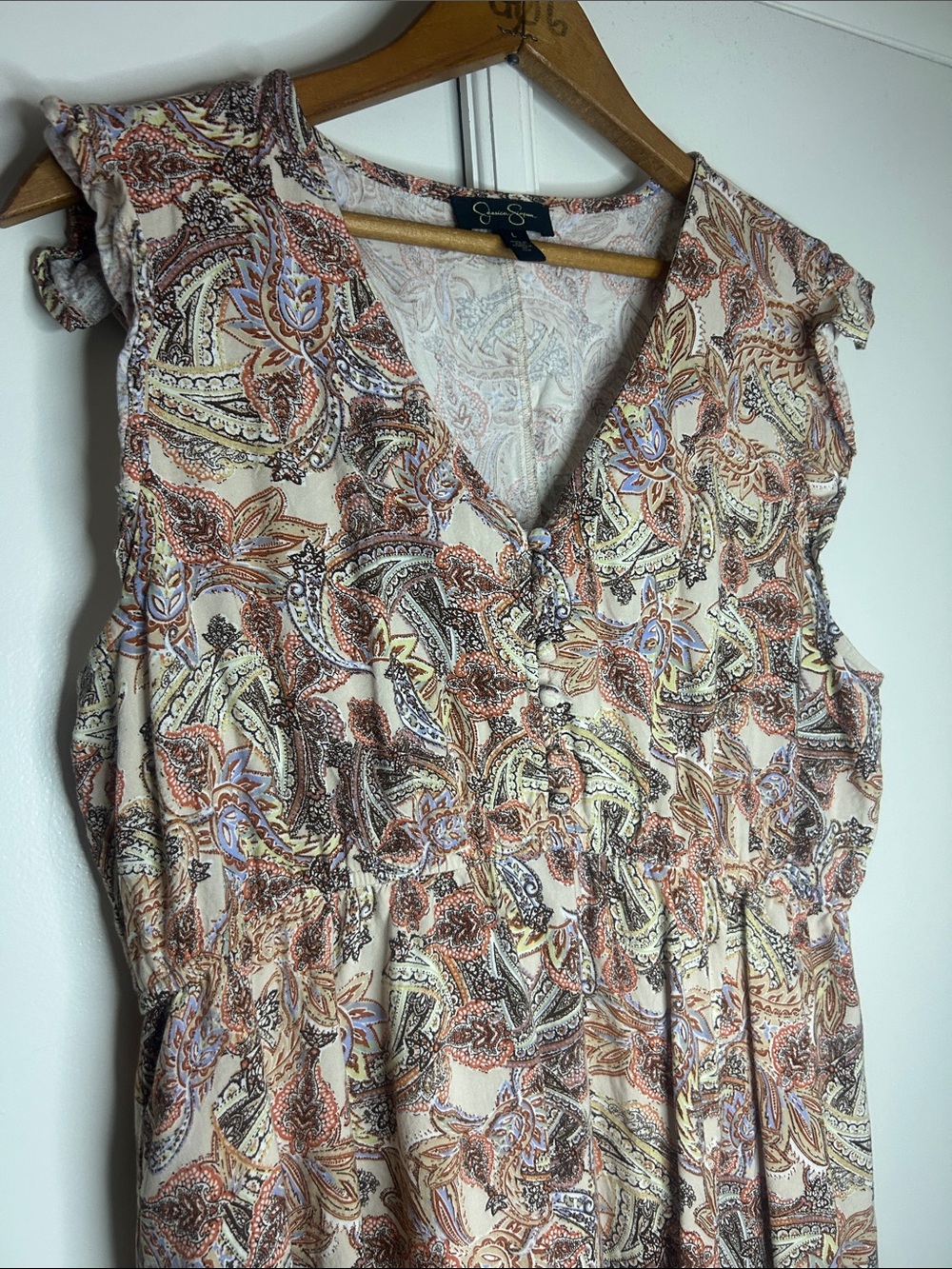 Boho Paisley High Low Maxi Dress - Picture 4 of 8